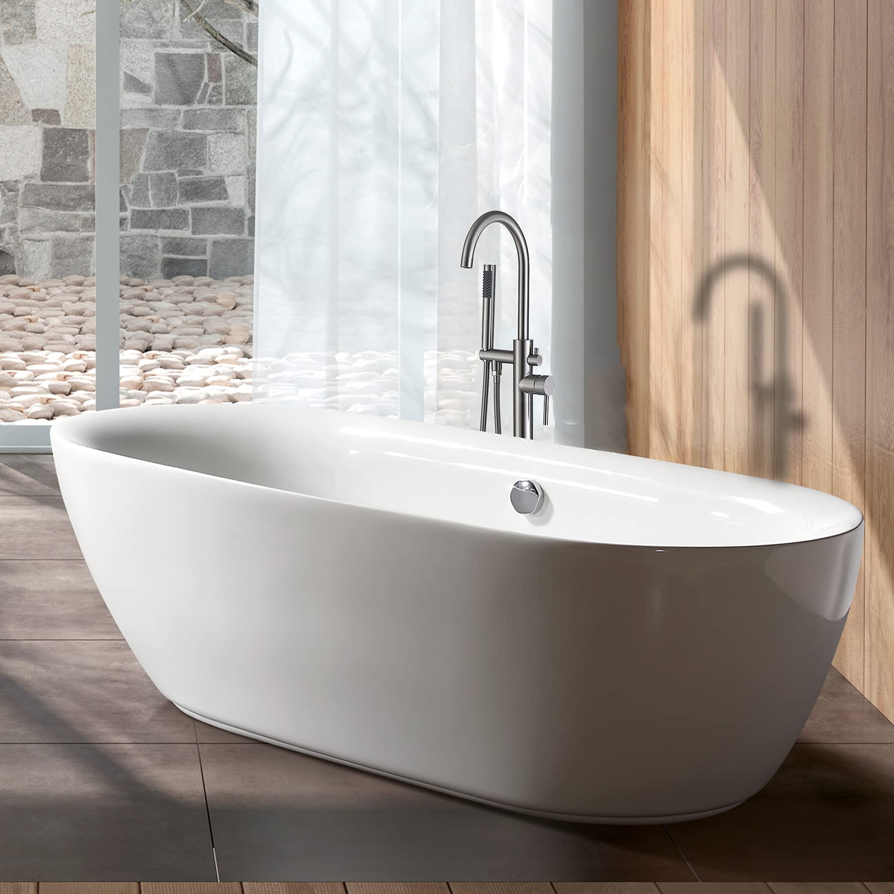 Freestanding Bathtub Faucet with Hand Shower