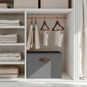 ZICOTO Beautiful Shoe Organizer For Your Closet - Spacious Linen Shoe Storage Box With Adjustable Compartments For Space Saving Storage - Quality Holder to Store Your Shoes For Easy Access