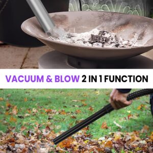 VANPORE Ash Vacuum for Pellet Stoves: 5.2 Gallon Fireplace Ash Vac with 1200w Powerful Suction & Wheeled Base - Ash Vacuum Cleaner for Fireplaces, Pellet Grill, Wood Stove, Fire Pits