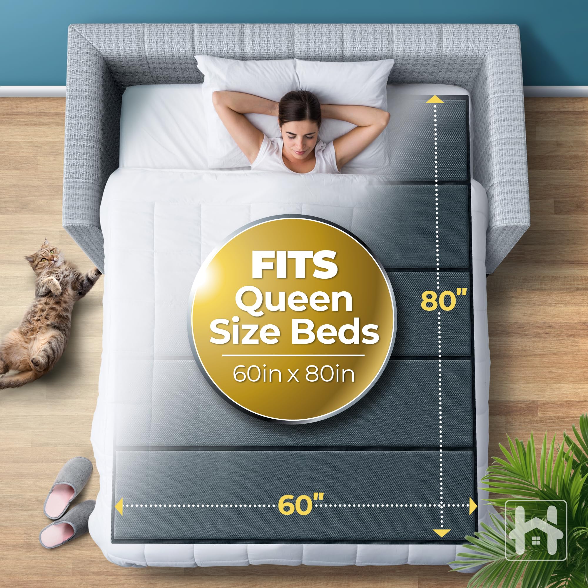 Golden Home Essentials 60in x 80in Sleeper Sofa Support Board Queen Size, Bed Boards for Under Mattress Bunkie Board Queen, Under Mattress Support Board Queen for Pull Out Couch Mattress