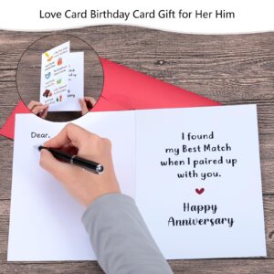 Funny Anniversary Card to Husband for Couple Wife Men Women 50th Wedding Anniversary Card Gifts Birthday Card Gifts for Boyfriend Husband Women Men Sisters Bridal Shower Gifts Card for Bride and Groom