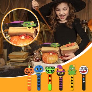 24pcs Halloween Bookmarks DIY Gifts Halloween Party Favors,Halloween Crafts For Kids Ages 4-8,Classroom Prizes Crafts Supplies,Halloween Trick or Treating Goodie,Treat Bags Gifts Fillers Bulk