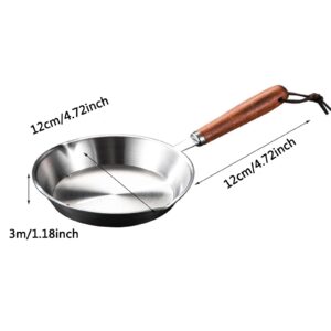 BinaryABC Stainless Steel Frying Pan Mini Pancake Pan Single Egg Frying Pan Mini Skillet