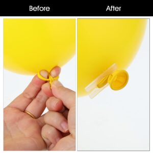 200pcs Plastic Balloon Clips Tie for Sealing Balloon Ties Clear Plastic H Shape Balloon Tie Tool for Wedding Prom Engagemenr Valentines School Birthday Party Decoration