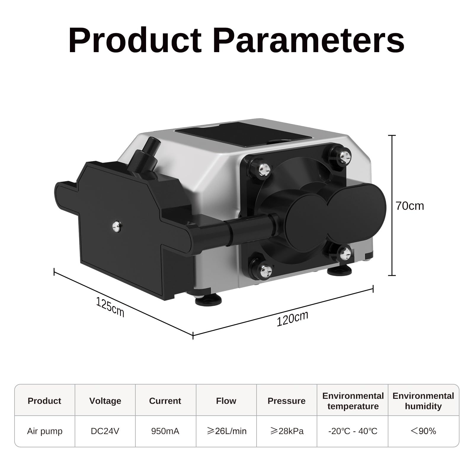 TOOPLAS Air Assist Pump Kit, Adjustable Airflow Air Assist Pump for Laser Cutter and Engraver, Reduce Burn Marks, Protect Laser Module Lens, Smooth Edge Clean Cuts, Remove Smoke and Dust, 26L/min