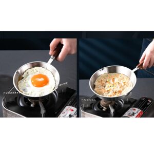 BinaryABC Stainless Steel Frying Pan Mini Pancake Pan Single Egg Frying Pan Mini Skillet