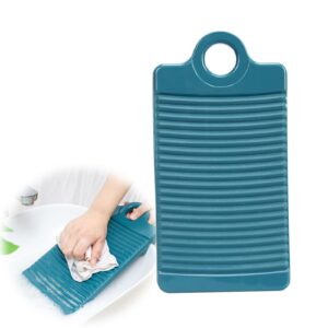 mini washboard for hand washing clothes portable plastics wash board household scrub board washing board for laundry home dormitory travel small delicate articles cleaning (blue)