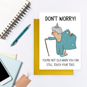 Rude Birthday Card Friendship Card for Woman, Funny Getting Older Card for Friends Bestie Family Wife, Gag 50th 60th 70th 80th 90th Birthday Gift Mom Grandma, Happy Birthday Card Old Age Women