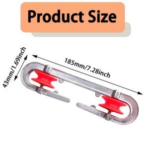 AACGIN 2 Pack Clothesline Tightener Plastic Aluminum Clothesline Pulley Prevents Tangling and Twisting Clotheslines S-Shaped Clothes Line Tensioners for Long Clothesline and Heavy Duty - Silver