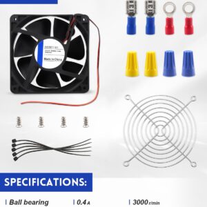 W0301112 W0301101 Fan Motor Evaporator Fit for ATOSA Undercounter Refrigerator MGF8401 MGF8401GR MGF8402，Metal Frame Housing