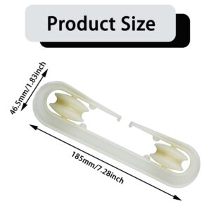 AACGIN 2 Pack Clothesline Tightener Plastic Clothesline Pulley Prevents Tangling and Twisting Clotheslines S-Shaped Clothes Line Tensioners for Long Clothesline and Heavy Duty - Off-White