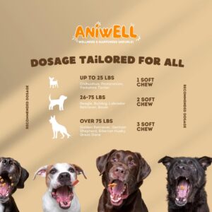 Aniwell Probiotics Chews for Digestive Health: Powered by Mixed Tocopherols, Supports Gut Health, Digestive Balance & Allergy Relief - 30 Soft Chews