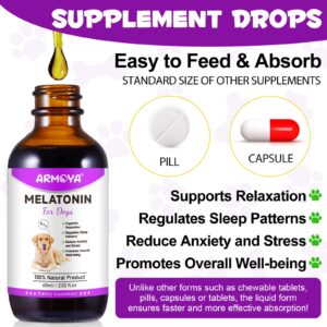 Melatonin for Dogs - Dog Melatonin - Dog Melatonin for Small Dogs - Cat Melatonin - Anxiety & Stress Relief - Promote Relaxation & Deep Sleep for Cat & Dog