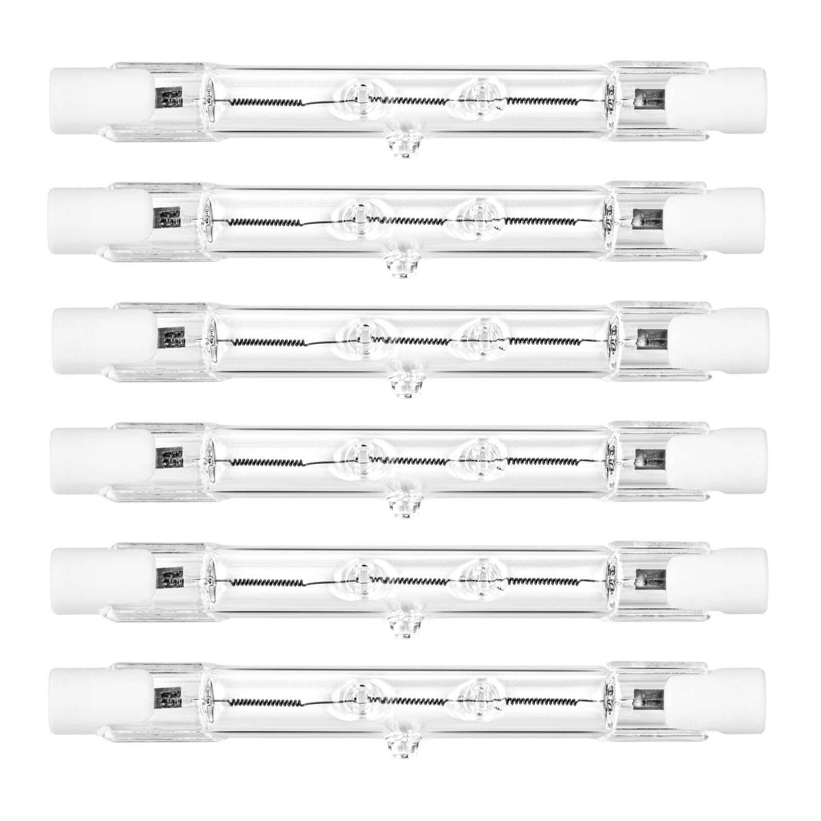 DIQMIAQ R7S Bulbs Halogen Light Bulbs 78mm / 3inch T3 Halogen Light Bulbs 150 Watt R7S Double Ended Filament Flood Lights(150W-6Pack)