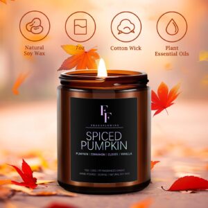 Fall Candles Set, Fall Scented Candles for Home, 4 Pack Natural Soy Autumn Candle, Fall Gifts for Women Men, Fall Fragrance of Pumpkin/Apple Wreath/Hello Fall/Vanilla Cupcake