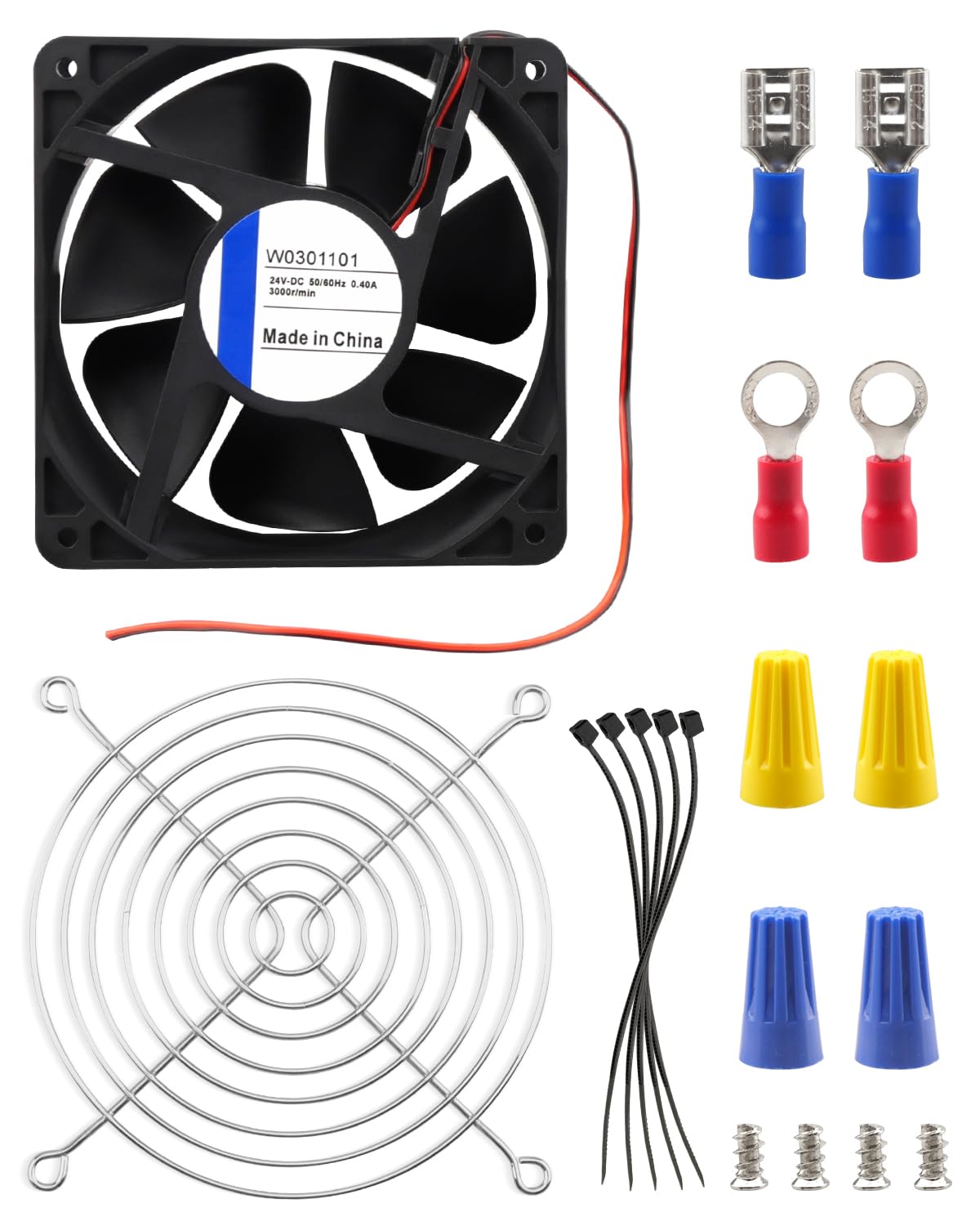 W0301112 W0301101 Fan Motor Evaporator Fit for ATOSA Undercounter Refrigerator MGF8401 MGF8401GR MGF8402，Metal Frame Housing