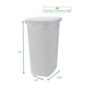 YQDSTE 60L Ultra-Thin Laundry Basket (White), YST-017