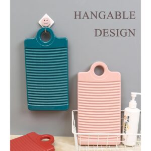 Mini Washboard for Hand Washing Clothes Portable Plastics Wash Board Household Scrub Board Washing Board for Laundry Home Dormitory Travel Small Delicate Articles Cleaning (Blue)