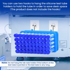 Lab Test Tube Holder Rack Plastic Tube Holder with Silicone Fixing pad centrifuge Tube Stand Rack for 5ml 10ml 15ml(1, Blue, 1pcs 9.7In*5.5In* 1.9In)