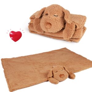 ifoyo heartbeat toy puppy heartbeat blanket, heartbeat stuffed animal for dog anxiety relief, puppy calming aid behavioral aid, dog crate training aids sleep aid cuddle, puppy supplies puppy buddy toy