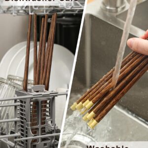 LOROTOCO 100 Pairs Wooden Chopsticks | Reusable | Dishwasher Safe | Bulk | Chinese- （9.84in）