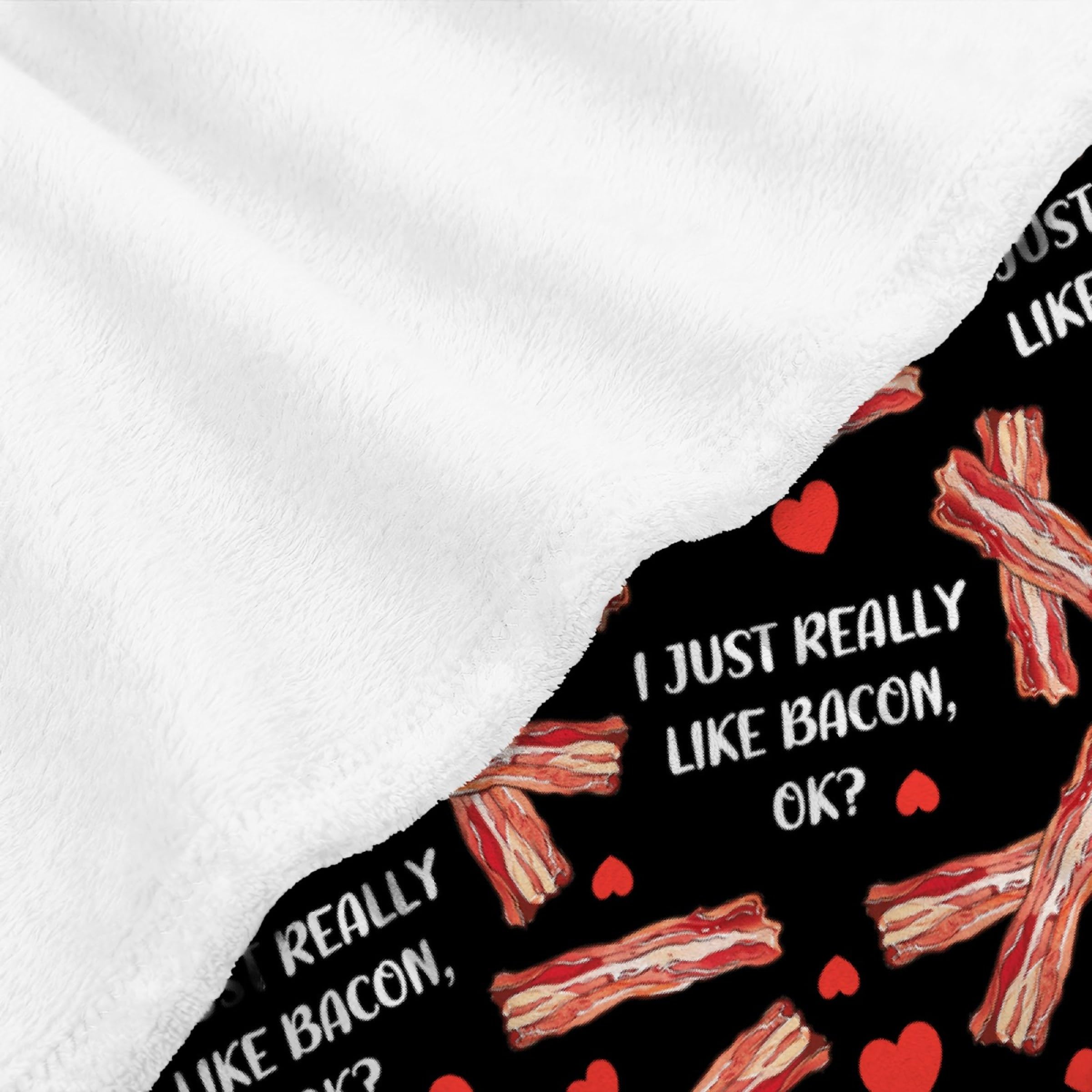 Shishiimo I Just Really Like Bacon Blanket-Bacon Gift for Kids Men Women-Soft Flannel Lightweight Blanket for Sofa Bed Birthday Festival Camping Outdoors 40"x50" for Kids Children