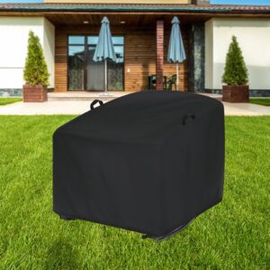 Outdoor Rocking Chair Cover,Waterproof Covers for Patio Egg Rocking Chair, Indoor Papasan Chair Cover,Rattan Wicker Lounge Chair Cover(Only Cover) (Black, 46x38x19in)