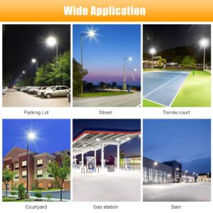 YELLORE 8 Pack 240W Shoebox LED Retrofit Kits 34800LM AC277-480V 5000K E39 Mogul Base LED Street Light Outdoor Commercial LED Pole Parking Lights DLC ETL Listed