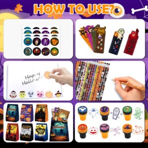 APROAT 168pcs Halloween Goodie Bag Fillers,Bulk Halloween Party Favors for Kids, Halloween Prizes, Halloween Favors for School, Halloween Non Candy Treats