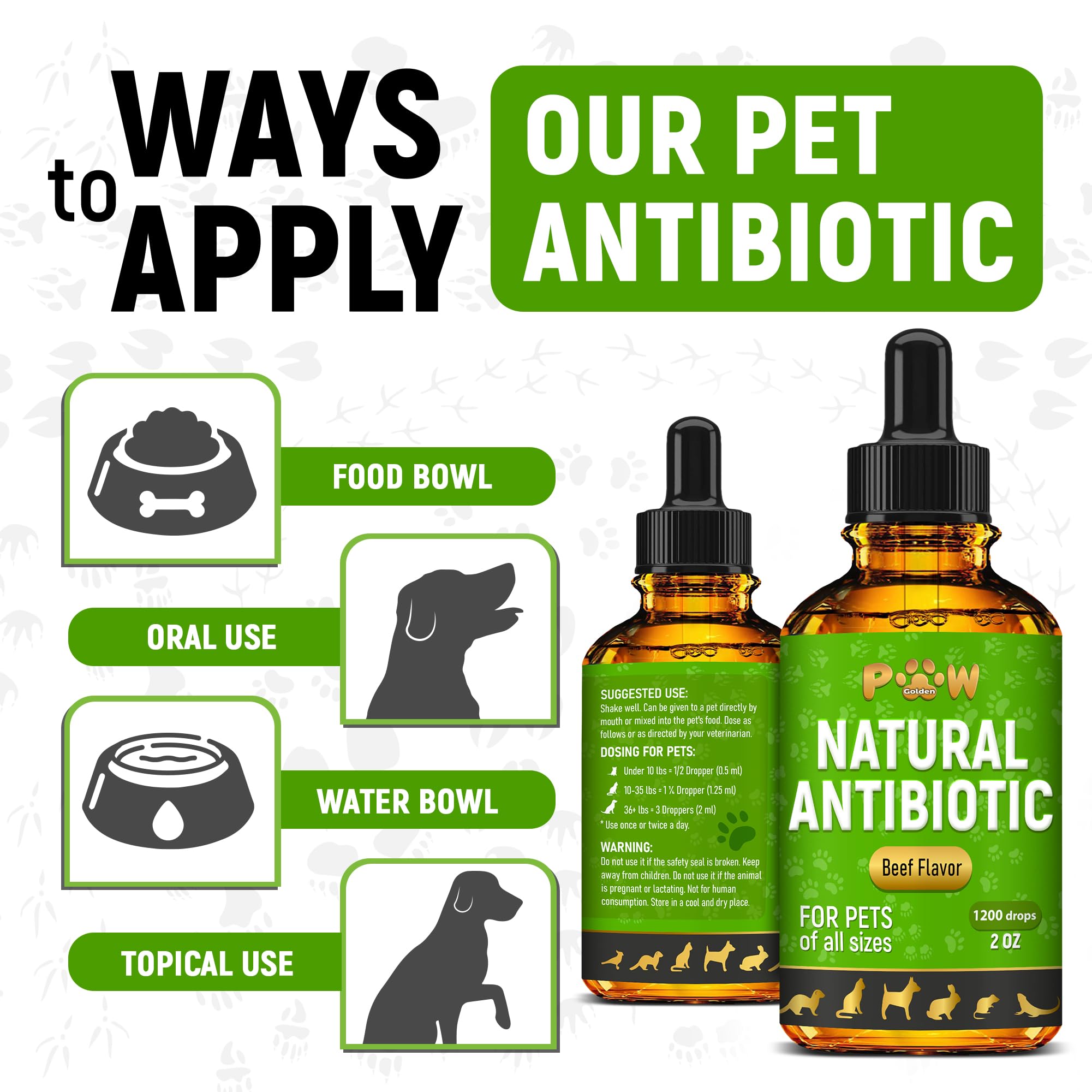 Antibiotic for Cats | Natural Antibiotics for Dogs | Cat Antibiotics | Dog Antibiotic | Antibiotic for Dogs | Natural Antibiotics for Cats | Natural Dietary Supplement Pet Antibiotic | Beef | 2 Oz