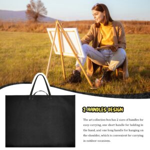 Nufiwra 48 x 36 Inch Waterproof Art Portfolio Bag, Large Art Supply Tote with Nylon Shoulder Strap, Poster Board Storage, and Sketch Bag for Artwork