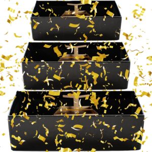 razzle-dazzle, confetti explosion gift box insert 3pk gold (diy). show them how much you cherish them with our exploding surprise confetti add-on. birthday, bachelorette, baby shower, mother's day