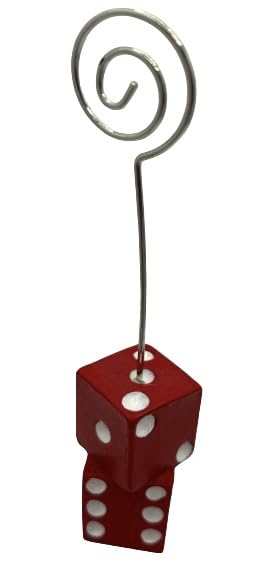 Bunco Table Number Stands with Table Numbers 1-4. Perfect for any Bunco or Casino Themed Party Party. Heavy Red Acrylic Dice Table Number Stands with Premium Gloss Finish. Bunco Supplies.