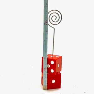 Bunco Table Number Stands with Table Numbers 1-4. Perfect for any Bunco or Casino Themed Party Party. Heavy Red Acrylic Dice Table Number Stands with Premium Gloss Finish. Bunco Supplies.