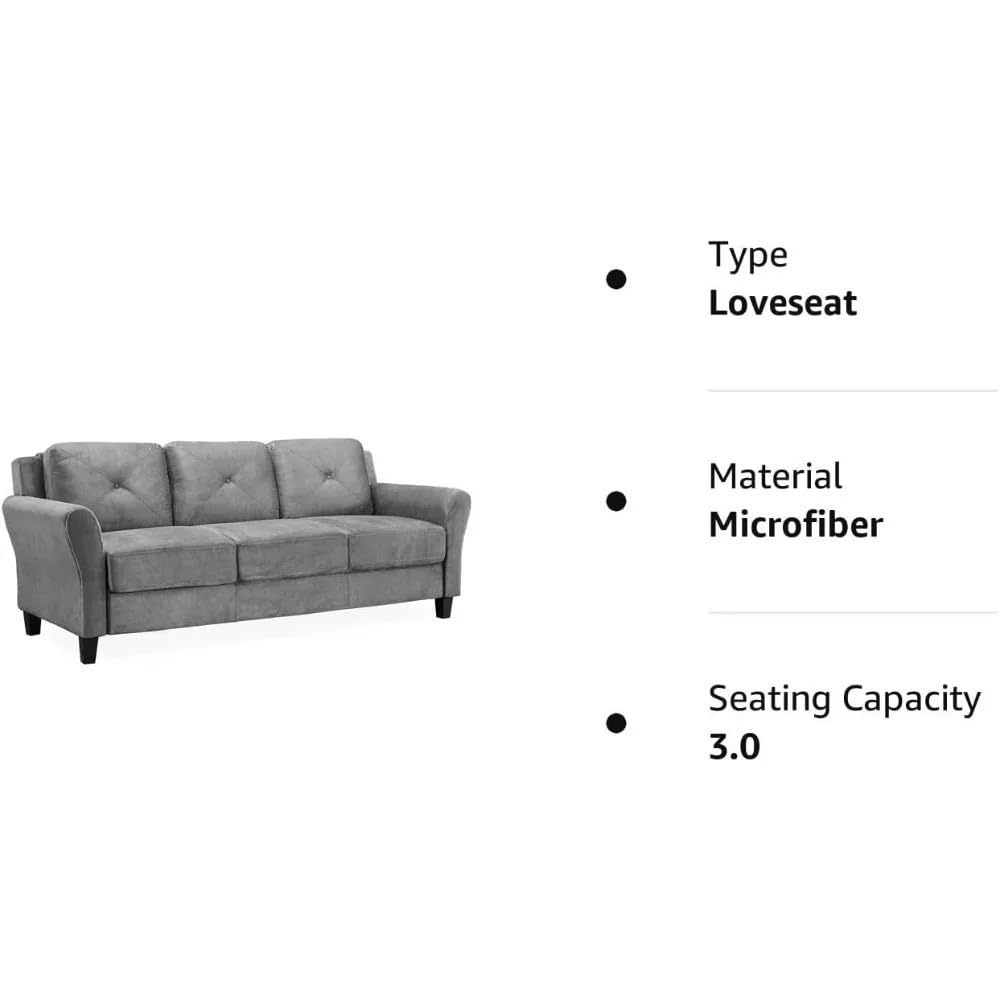 Generic Mr BedRoom Gray Living Room Furniture Set, 3 Piece Sofa Set, Comfortable, Grey