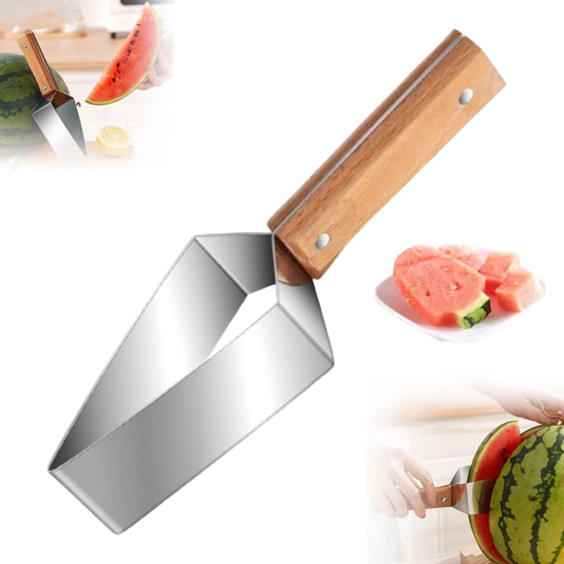 2024 Watermelon Slicer, Multi-function Fruit Slicer-Watermelon Slicer 3-in-1 Watermelon Fork Slicer Cutter Stainless Steel Watermelon Windmill Cutter Watermelon Cutting Tool Fork Slicer for Home