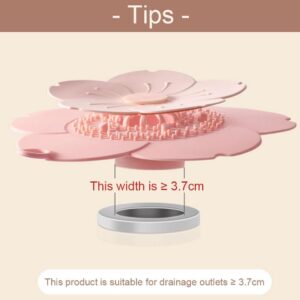 Bathtub Drain Cover Tub Stopper,Silicone Floor Drain Cover for Bathroom,Flower Shape Drain Hair Catcher Strainer,Kitchen Sink Drain Stoppers,Anti-Odor Shower Drain Stopper