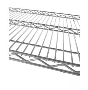 generic single wire shelf 47.75"" x 18"" x 1"" 1/4 - for industrial heavy-duty wire shelving racks dry storage, silver, 18496vb