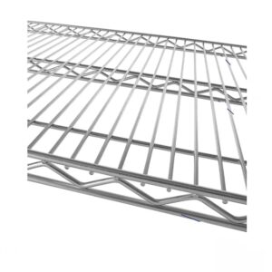 Generic SINGLE Wire Shelf 47.75"" x 18"" x 1"" 1/4 - for Industrial Heavy-Duty Wire Shelving Racks Dry Storage, Silver, 18496VB