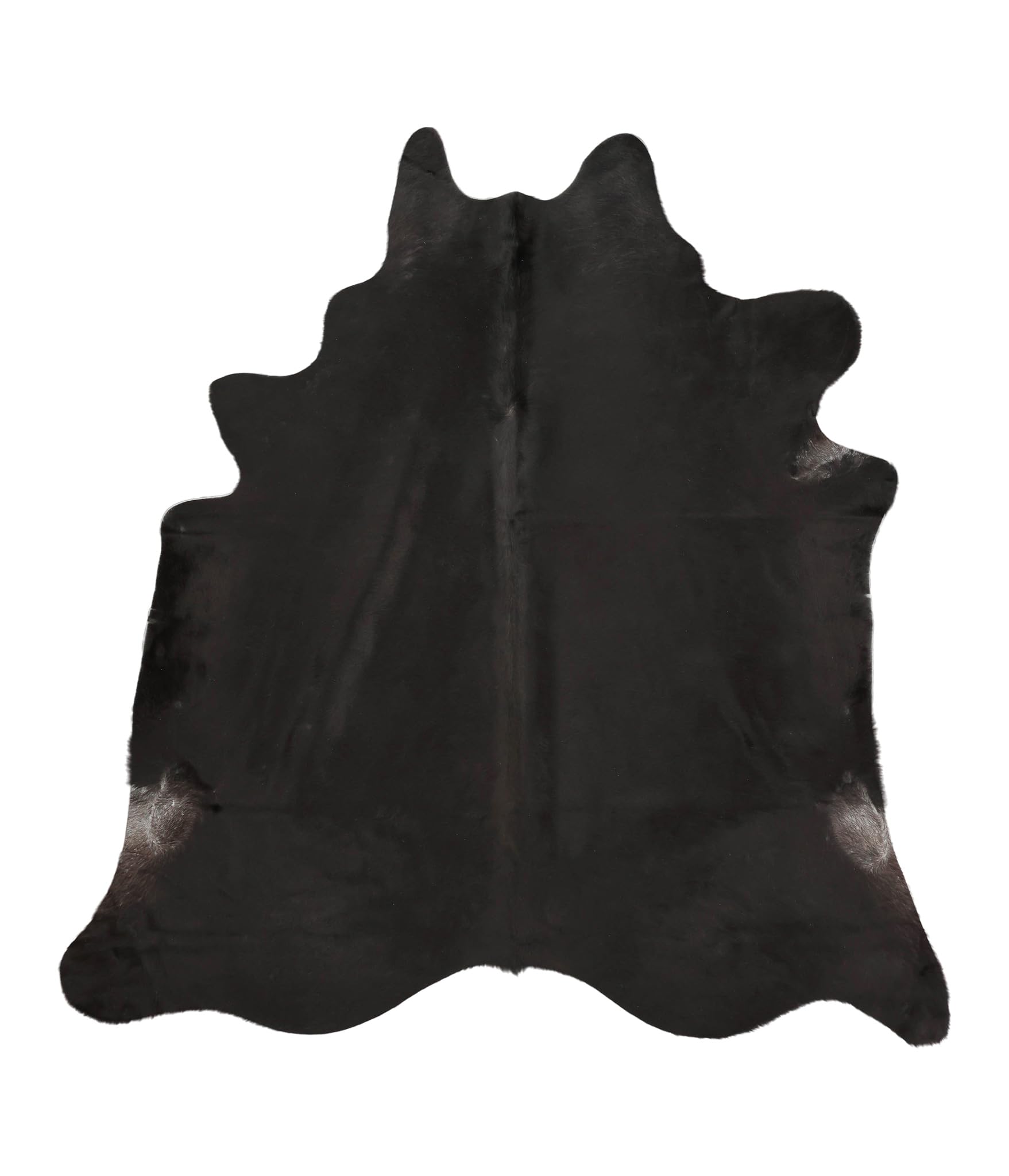 Cowhides Direct Genuine Cowhide Rug - Solid Black Rug for Living Room, Bedroom & More - Authentic Cow Rug (6’x7’ Solid Black)