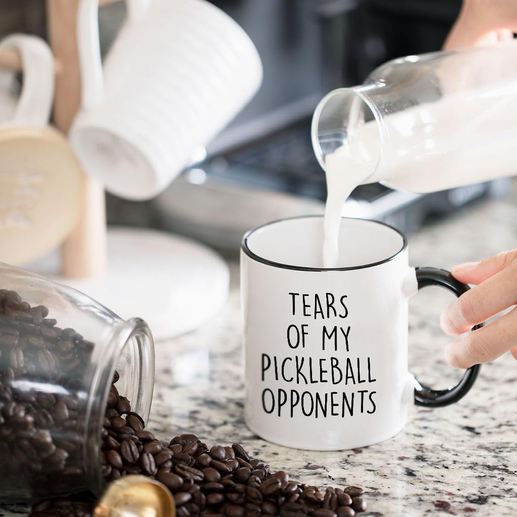 Tears of My Pickleball Opponents - Funny Birthday Gifts Idea for Women Men - Sports Dink Player Present Dad Mom Uncle Aunt Boyfriend Girlfriend Coach - 2024 Coffee Mug Ceramic Cup Novelty (11 oz)