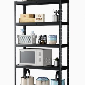 5-Tier Adjustable Metal Storage Shelves,Heavy Duty 1750 lbs Capacity Shelving,Waterproof Rust-Resistant Tool-Free Assembly Multi-Functional Garage Shelves Utility Shelf Rack 15.75"Dx31.5"Wx72"H