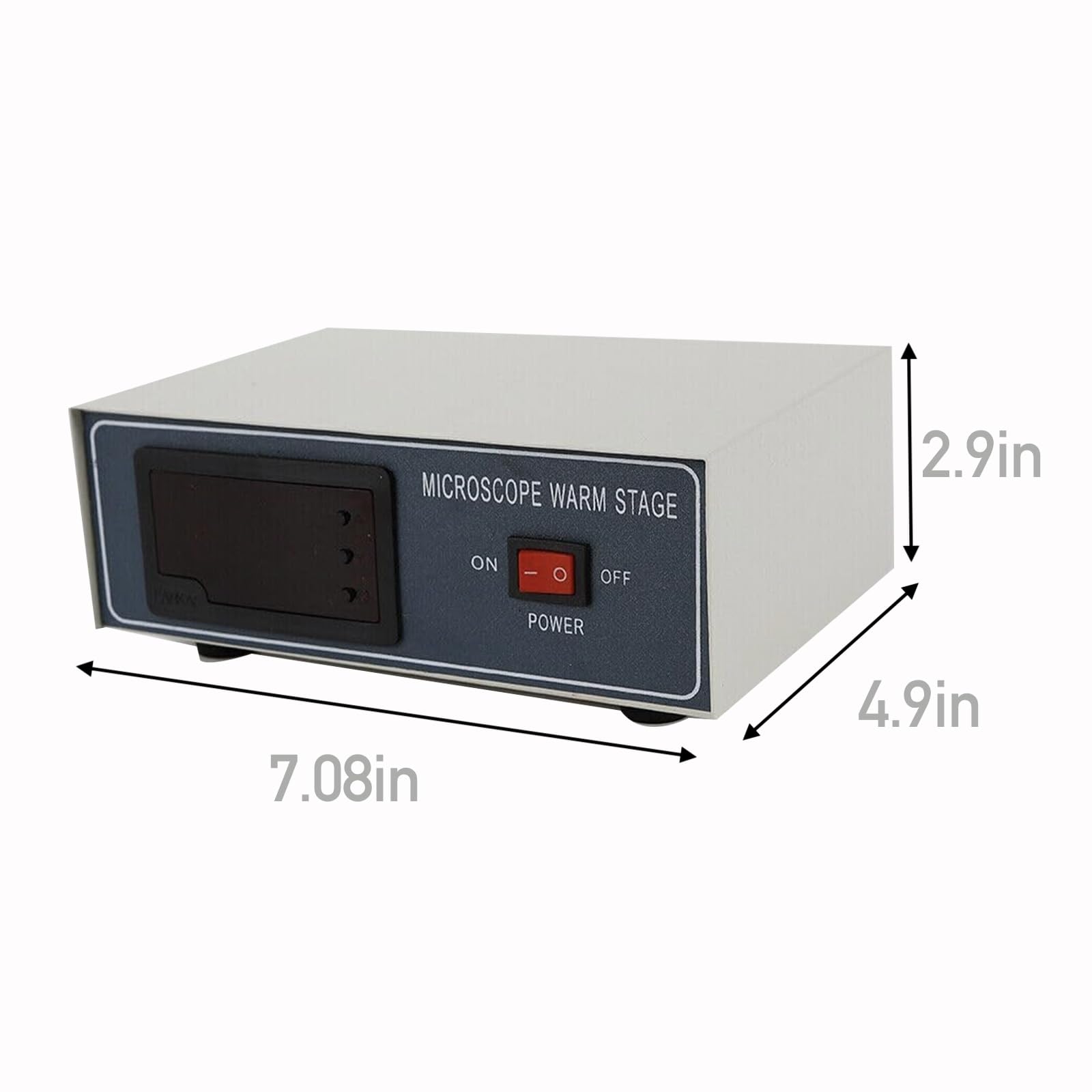 Microscope Temperature Control Stage, Heating Plate for Microscope Slides, Slide Warmer Digital Thermostat Heated Lab Equipment Heating Table for Industrial Scientific Research