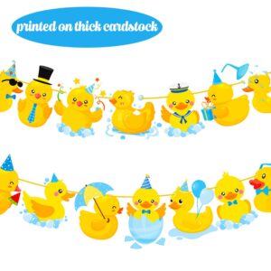 Duck Party Banners 2Pcs Rubber Duck Party Decorations Duck Birthday Party Decorations Duck Cutout Banners for Yellow Rubber Duck Baby Shower Party Supplies