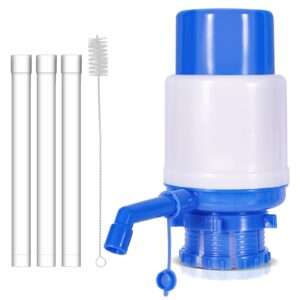 Buoluty 5 Gallon Water Dispenser Pump, Includes Adjustable Tube Length with Cleaning Brush. Manual Water Pump for 5 Gallon Bottle, Made of Food-Grade Plastic