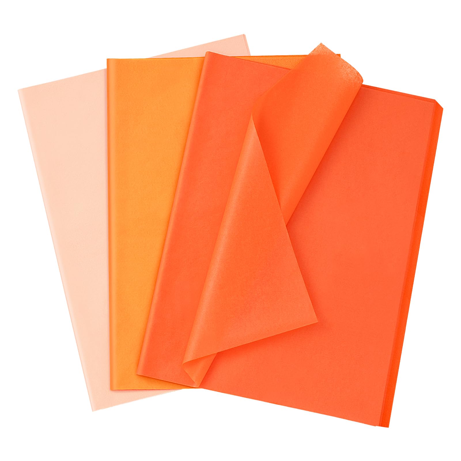 Simetufy Orange Tissue Paper for Gift Bags, 75 Sheets 14 x 20 Inches Orange Wrapping Paper for Packaging, Tissue Paper Bulk for Fall, Halloween, Thanksgiving, Birthday, Holiday Decor and DIY Crafts