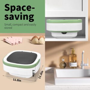 Portable Washing Machine, Mini 13L Foldable Washer and Dryer with 3 Modes Deep Cleaning, Upgraded Small Collapsible Laundry for Travel, Sutiable for Underwear,Baby Clothes,Socks or Other Small Items