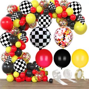 lnkdeya race car balloons party supplies - racing cars theme birthday party decorations garland arch for boys cars party baby shower