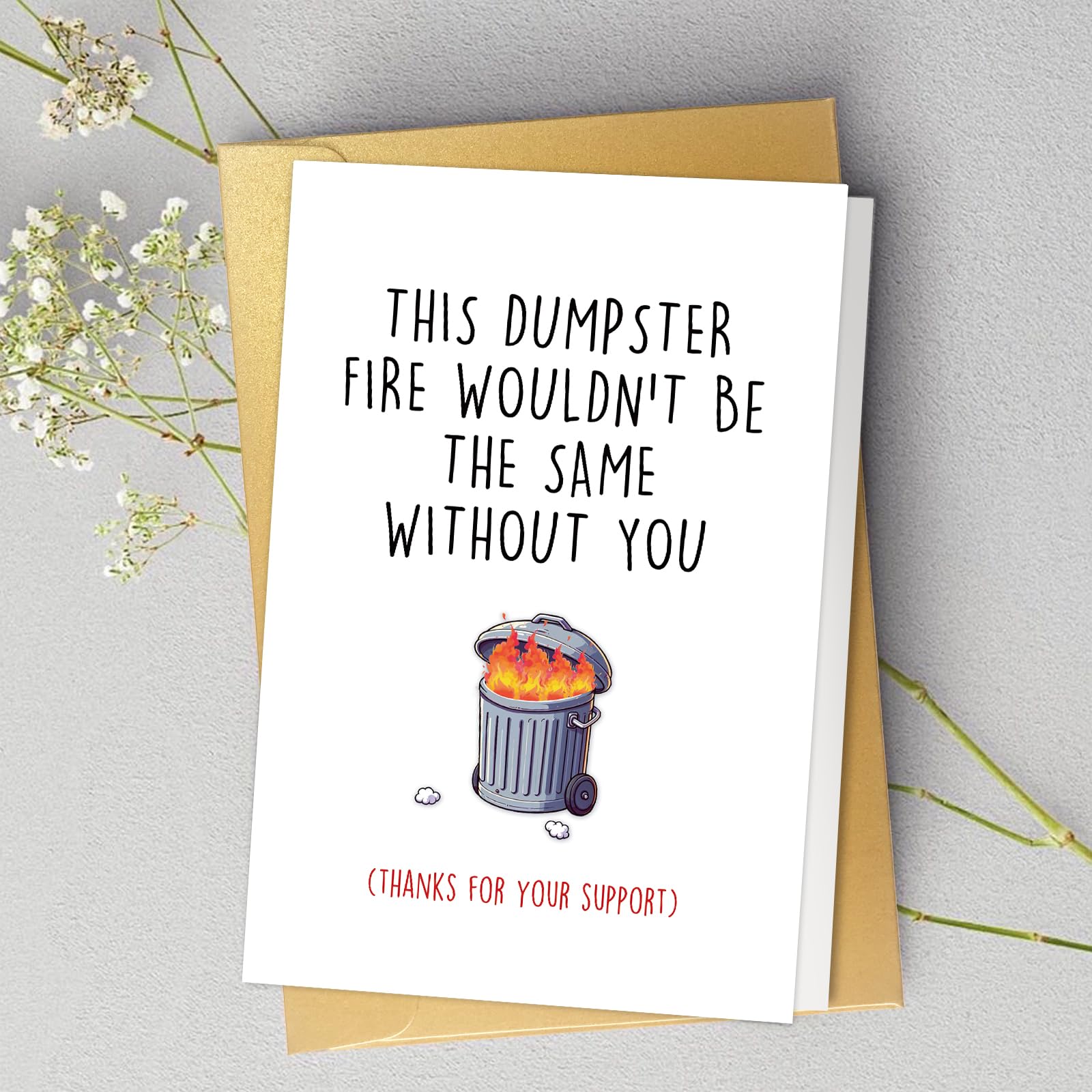 Funny Encouragement Card, Cute Thank You Card for Women Men, Appreciation Card for Coworker Boss, Moral Support Card