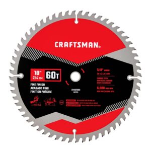 craftsman 10 in table saw blade 60 tooth with 5/8 in arbor (1 pack) (cmas21060)